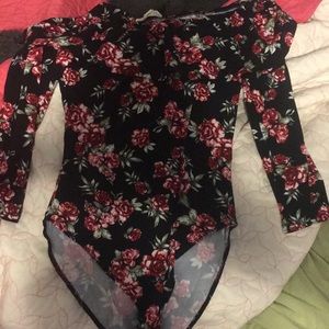 Off the shoulder body suit